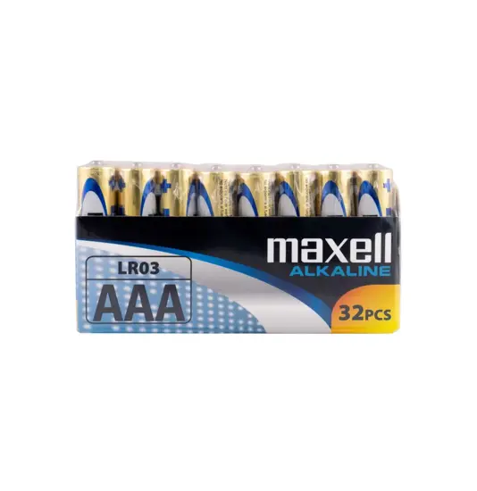 Maxell Long life Alkaline AAA / LR 03 Shrink batterier - 32 stk.