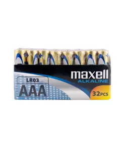 Maxell Long life Alkaline AAA / LR 03 Shrink batterier - 32 stk.