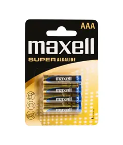 Maxell Super Alkaline AAA / LR 03 Super batterier - 4 stk.