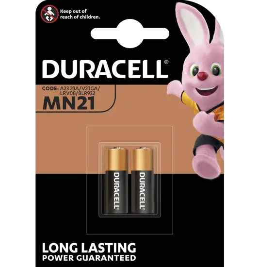 MN21 / E23 / 23A / A23 BATTERI (2 Stk.) duracell