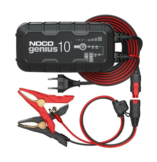 Noco Genius 10 Caricabatterie per batterie da 6V e 12V 10000mA (umido, gel, MF, MF, CA, EFB, AGM e ioni di litio)