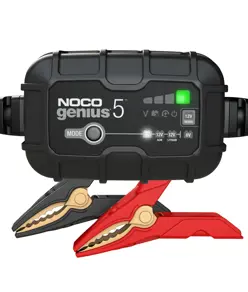 Noco Genius 5 Caricabatterie per batterie da 6V e 12V 5000mA (umido, gel, MF, MF, CA, EFB, AGM e ioni di litio)