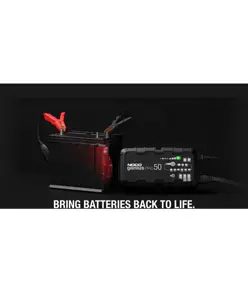 Noco Genius PRO50 Caricabatterie per batterie da 6V, 12V e 24V 50000mA (umide, gel, MF, CA, EFB, AGM e ioni di litio)