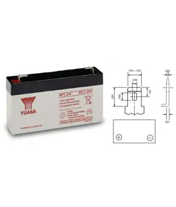 NP1.2-6 Yuasa 6V - 1,2Ah