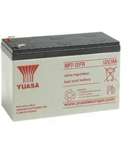 NP7-12FR Yuasa Blybatteri (Flammeafvisende kasse)
