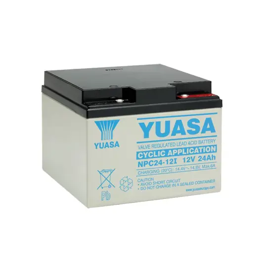 NPC24-12 Yuasa Cyklisk Blybatteri