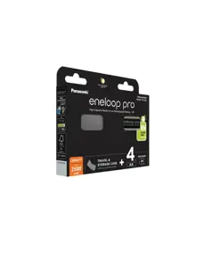 Panasonic eneloop Pro AA Batterie ricaricabile, confezione da 4 pezzi BK-3HCDEC4BE Eneloop