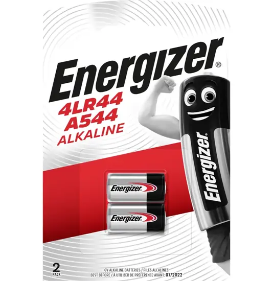 Pile alcaline Energizer 4LR44 / A544 (confezione da 2)