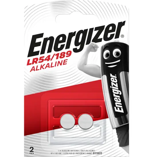 Pile alcaline Energizer LR54 / 189 (confezione da 2)