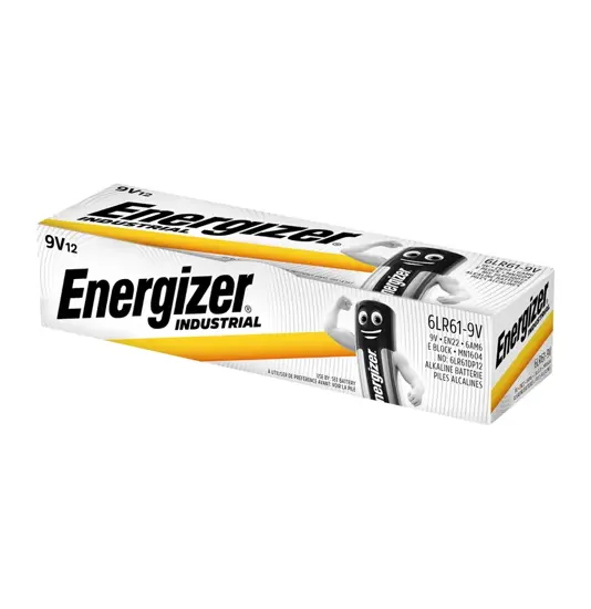 Pile Energizer Industrial 9V / 6LR61 (confezione da 12)