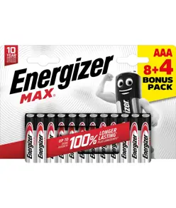 Pile Energizer Max AAA / E92 (12 pezzi in blister) (8+4)