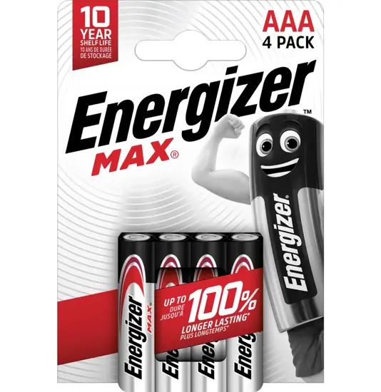 Pile Energizer Max AAA / E92 (4 pezzi in blister)
