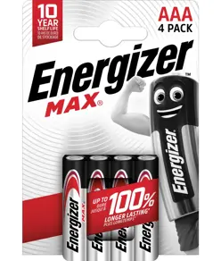 Pile Energizer Max AAA / E92 (4 pezzi in blister)