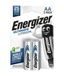 Pile Energizer Ultimate Lithium AA / E91 / L91 (confezione da 2)