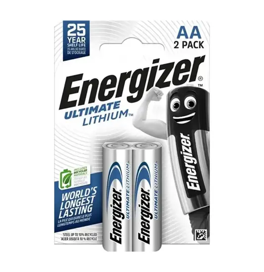 Pile Energizer Ultimate Lithium AA / E91 / L91 (confezione da 2)