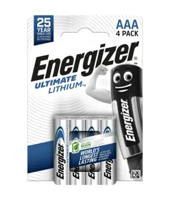 Pile Energizer Ultimate Lithium AAA / E92 / L92 (confezione da 4)