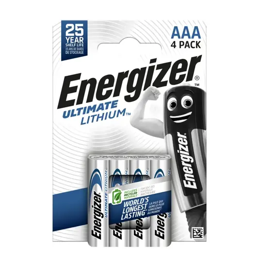 Pile Energizer Ultimate Lithium AAA / E92 / L92 (confezione da 4)