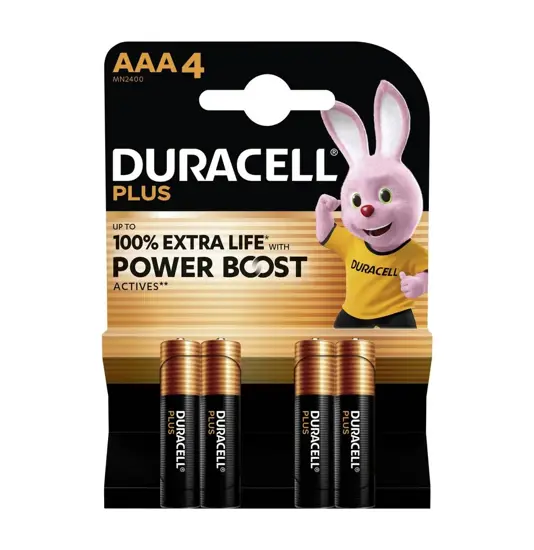 PLUS POWER BOOST AAA / MN2400 / LR03 (4 pezzi) duracell