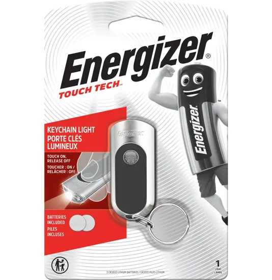 Portachiavi LED Energizer con pulsante a sfioramento