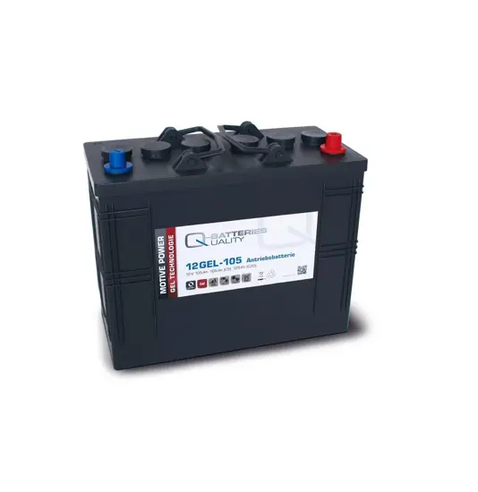 Q-Batteries 12GEL-105 Antriebsbatterie 12V 105Ah (5h), 120Ah (20h) wartungsfreier Gel-Akku VRLA