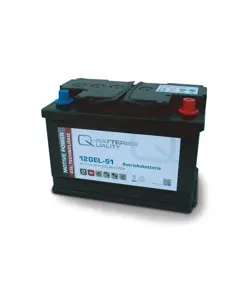 Q-Batteries 12GEL-51 Antriebsbatterie 12V 52Ah (5h), 60Ah (20h) wartungsfreier Gel-Akku VRLA