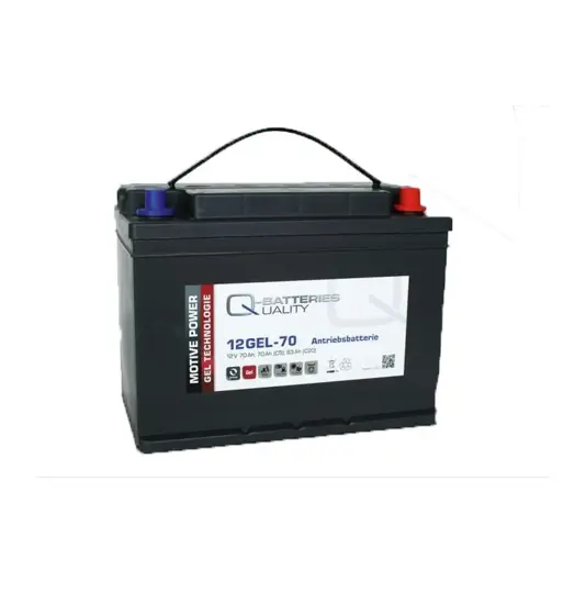 Q-Batteries 12GEL-70 Antriebsbatterie 12V 70Ah (5h), 75Ah (20h) wartungsfreier Gel-Akku VRLA