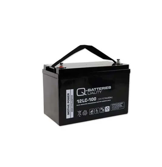 Q-Batteries 12LC-100 / 12V - 107Ah Blei Akku Zyklentyp AGM - Deep Cycle VRLA