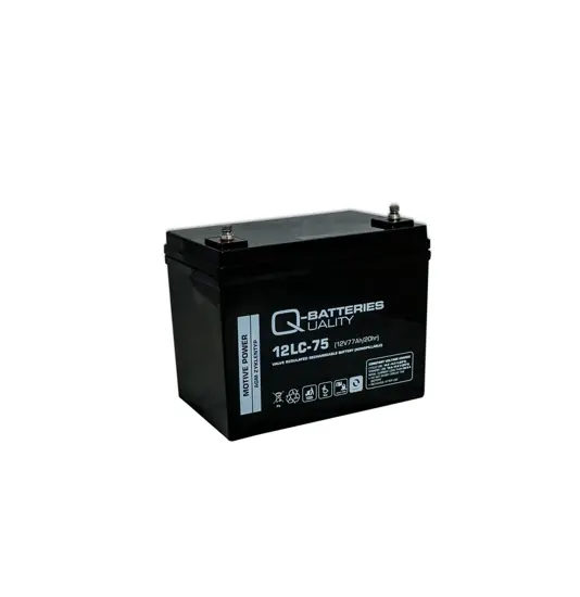 Q-Batteries 12LC-75 / 12V - 77Ah Blei Akku Zyklentyp AGM - Deep Cycle VRLA