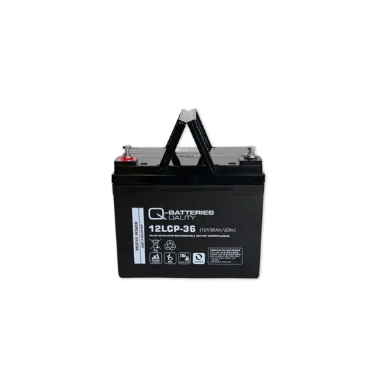 Q-Batteries 12LCP-36 / 12V - 36Ah Blei Akku Zyklentyp AGM - Deep Cycle VRLA