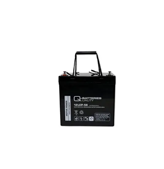 Q-Batteries 12LCP-56 / 12V - 56Ah Blei Akku Zyklentyp AGM - Deep Cycle VRLA
