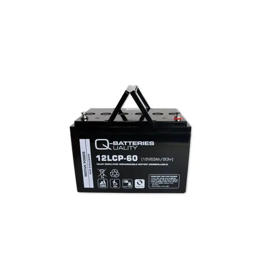 Q-Batteries 12LCP-60 / 12V - 63Ah Blei Akku Zyklentyp AGM - Deep Cycle VRLA