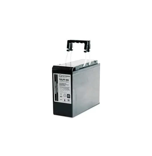 Q-Batteries 12LFT-55 12V 55Ah AGM Frontterminal Blei Akku 10-Jahrestyp VRLA