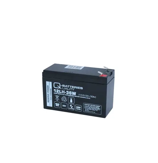 Q-Batteries 12LH-36W 12V 9Ah Blei-Vlies-Akku AGM VRLA Hochstrom USV
