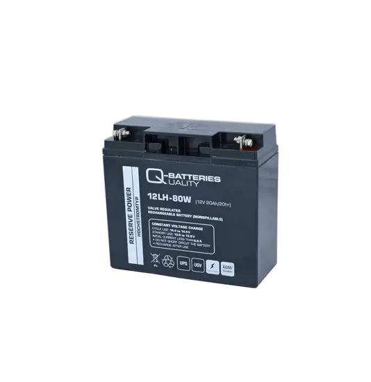 Q-Batteries 12LH-80W 12V 20Ah Blei-Vlies-Akku AGM VRLA Hochstrom USV