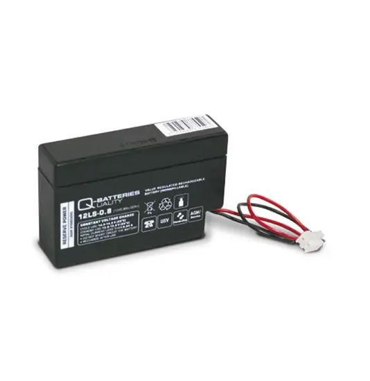 Q-Batteries 12LS-0.8 12V 0,8Ah Blei-Vlies-Akku / AGM mit JST Stecker