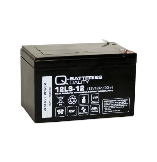Q-Batteries 12LS-12 F2 12V 12Ah Blei-Vlies-Akku / AGM VRLA mit VdS