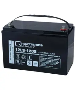 Q-Batteries 12LS-120S / 12V - 118Ah Blei Akku Standard-Typ AGM 10 Jahres Typ