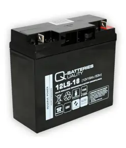 Q-Batteries 12LS-18 12V 18Ah Blei-Vlies-Akku / AGM VRLA mit VdS