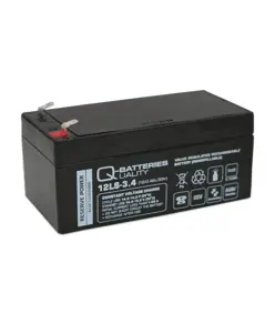 Q-Batteries 12LS-3.4 12V 3,4Ah Blei-Vlies Akku / AGM VRLA mit VdS
