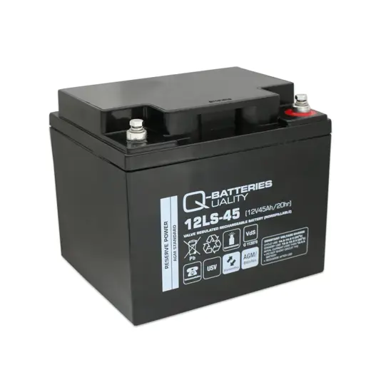 Q-Batteries 12LS-45 12V 45Ah Blei-Vlies-Akku / AGM VRLA mit VdS