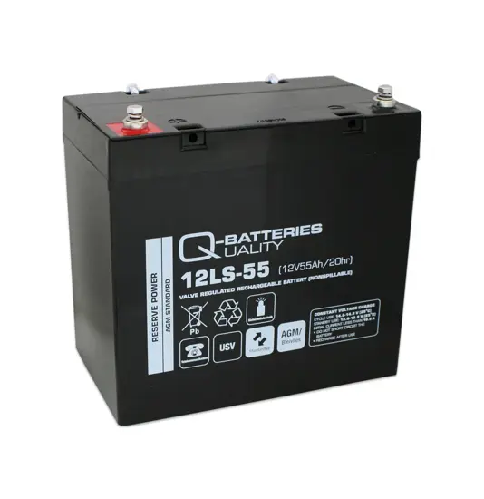 Q-Batteries 12LS-55 / 12V - 55Ah Blei Akku Standard-Typ AGM VRLA 10 Jahres Typ
