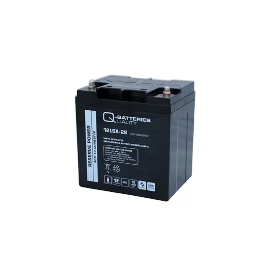 Q-Batteries 12LSX-28 12V 28Ah Blei-Vlies-Akku / AGM 10 Jahre