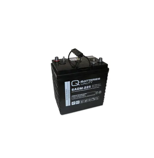 Q-Batteries 6AGM-225 Traction 6V 210Ah AGM Batteri