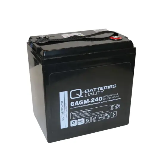 Q-Batteries 6AGM240 Traction 6V 268Ah AGM Batteri