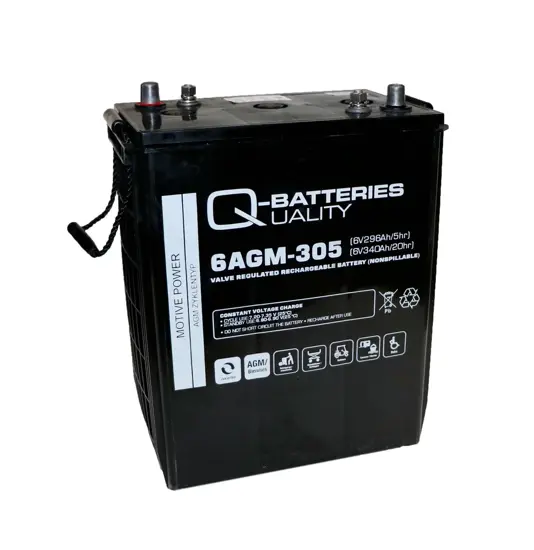 Q-Batteries 6AGM305 Traction 6V 340Ah AGM Batteri