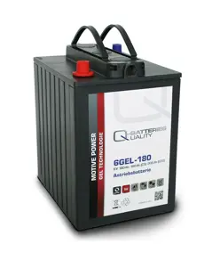 Q-Batteries 6GEL-180 Antriebsbatterie 6V 180Ah (5h) 205Ah (20h) wartungsfreier Gel-Akku VRLA