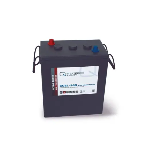 Q-Batteries 6GEL-240 Antriebsbatterie 6V 240Ah (5h) 292Ah(20h) wartungsfreier Gel-Akku VRLA