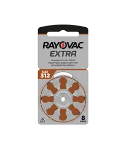 Rayovac Extra 312 (8 pezzi) Batterie per apparecchi acustici - 0% Mercurio