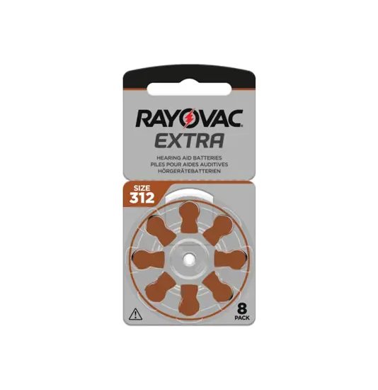 Rayovac Extra 312 (8 pezzi) Batterie per apparecchi acustici - 0% Mercurio