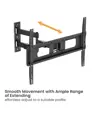 Supporto a parete per TV, completamente mobile, con cavo fisso, inclinazione, 50 kg. 37" - 86".